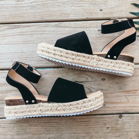 Black Espadrille Sandals - Picture 5 of 5